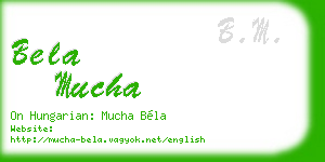 bela mucha business card